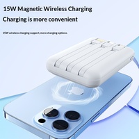 Nouvelle arrivée, batterie externe magnétique portable mince avec une capacité de 10000 mAh, sortie 22,5 W, impression personnalisée sur écran de soie