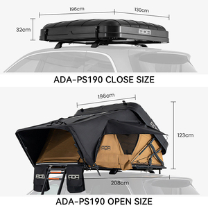 ADA OVERLAND Hard <b>Large</b> Roof Top <b>Tent</b> 4x4 Offroad Foldable Camping <b>Tent</b> 3-4 People with 3000mm Waterproofing - Product Image 3