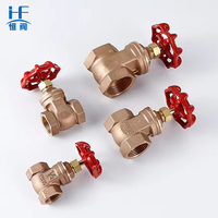 Vanne à opercule en laiton DN15-DN100, Vanne de régulation manuelle PN16, Vanne à opercule coulissante filetée BSP NPT en bronze pour eau et vapeur