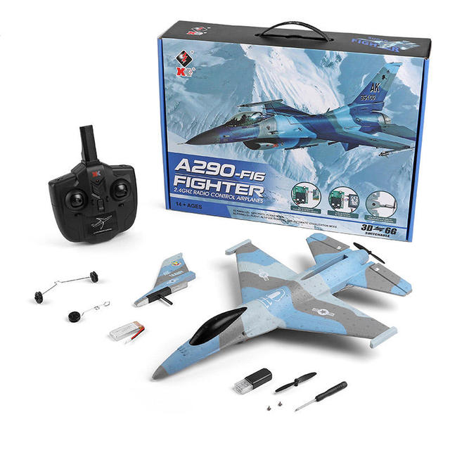 Wltoys A290 RC Foam Airplane 2.4G F16 EPP Camouflage Aircraft Toys F22 Raptor RC Plane 3CH 3D/6G RC Fighter Jet Wingspan Toys