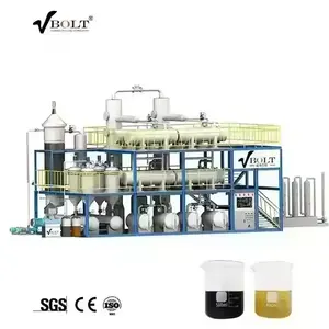 Easy operation waste black engine Pyrolysis oil to diesel refinery equipment