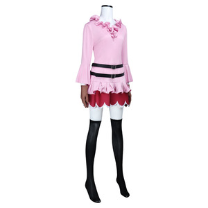 Costume de cosplay Koala pour femmes, tenue d'Halloween Anime Manga, jupe rose rouge, haut, ceinture noire, taille adulte - Product Image 4