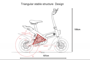 GYROOR barato suspensión completa de largo alcance 350W 450W 36V plegable ciudad bicicleta eléctrica Ebike E bicicletas - Product Image 3