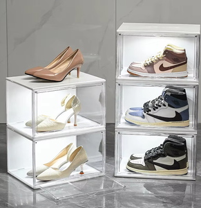 Caja de Almacenamiento de Zapatos Plegable de Plástico PET con Luz LED, Caja de Zapatos Transparente de Acrílico Magnético con Luz LED, Capacidad de 20-35L, Novedad de 2026 - Product Image 2