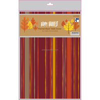 Nappe en plastique et flanelle en gros pour la fête des récoltes, logo personnalisé, taille sur mesure, housse de table imperméable en PEVA, décoration de fête