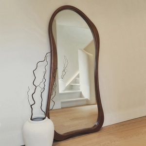 <span class=keywords><strong>Espejo</strong></span> de Pie de Madera Ecológico de Estilo Francés Moderno, Irregular, de Longitud Completa, Montado en la Pared, 5 mm de Grosor, para Aniversario - Product Image 1