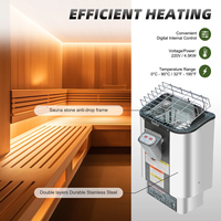 Outdoor-Fass-Sauna für 1-6 Personen, Dampfsauna mit Heizung