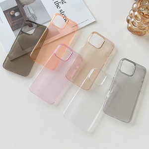 เคสโทรศัพท์พีซีแข็งใสคุณภาพสูง ดีไซน์สีพื้นโปร่งแสง สำหรับ 16 15 Pro - Product Image 1