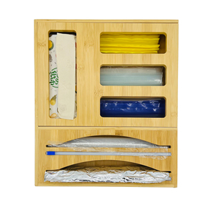 High Quality Foil and Plastic Wrap Ziplock Organizer Customize Different Openings Kitchen Bamboo Ziplock Bag Storage Organizer