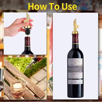 Verseurs de bouteille d'alcool lestés Offre Spéciale becs verseurs d'alcool or argent bec distributeur d'huile d'olive en acier inoxydable à rabat automatique