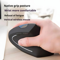 Souris verticale sans fil 2,4 G ergonomique optique USB pour ordinateur, avec 3 tailles ajustables pour grandes mains – Meilleure vente