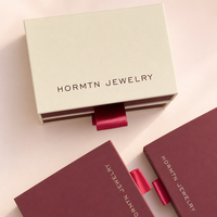 Boîte à bijoux personnalisée avec tiroir coulissant, ruban satin crème et bordeaux, emballage cadeau, boîte d'échantillons cosmétiques, logo personnalisé