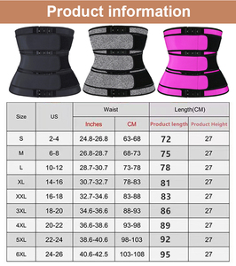 YX Black Quality 2 两带式塑身衣 3 条带健身桑拿排汗紧身衣 黑色双带氯丁橡胶腰部训练器 - Product Image 6