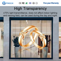 Pantalla Led transparente para exteriores, pantalla Led de alquiler transparente, pantalla LED transparente de 500x1000mm, alquiler de pantalla LED transparente