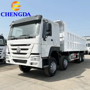 चीन ट्रक 12 व्हीलर 30 घन मीटर HOWO 40 टन डंप ट्रक 8x4 टिपर इस्तेमाल किया