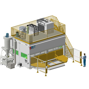 Célula de corte por chorro de agua <span class=keywords><strong>BBET</strong></span>, robot aéreo completamente cerrado con mesa giratoria CNC - Product Image 1