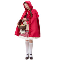 Costume de carnaval et d'Halloween pour femme, style Petite Rouge-Rouletée, vente en gros