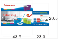 Panier rectangulaire de haute qualité pour système de seau, en acier inoxydable et plastique, avec poignée extensible, grande capacité, pour le nettoyage des sols domestiques