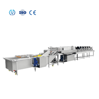 Hogedruk Fruit En Blad Groente Bubbel Wasmachine Sla Gember Vibrerende Ontwatering Machine Wind Blower Droger
