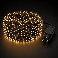 500 LED Funkelnde Lichterketten Professionelles Gummikabel mit IP44 Sicherheitsadapter Timer für Kommerzielle Schaufensterdekoration