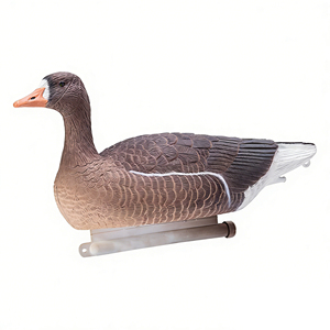 Décoy de canard réaliste en mousse EVA, modèle d'oiseau aquatique, accessoire de simulation extérieur, étanche, corps entier, détails en plumes brunes - Product Image 3