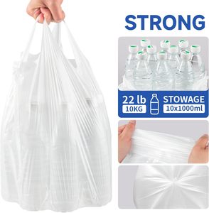 Bolsas de Camiseta de HDPE de Grado Alimenticio, Bolsas de Compra Resistentes con Logotipo Personalizado para Tiendas Minoristas y Supermercados - Product Image 6