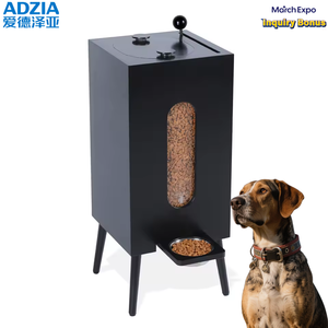 एडज़िया बड़ी क्षमता प्रीमियम पर्यावरण पर्यावरण के अनुकूल लकड़ी के पालतू पशु फीडर आसान पुल-लीवर बिल्लियों के लिए आसान पुल-लीवर - Product Image 1