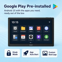 Tablet PC Táctil de 10.1 Pulgadas con Android 15 RK3566, Montaje en Pared, Google Play, PoE, RS485, HMI Industrial