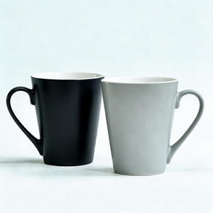 Tazas de Cerámica Liling, Color Negro Mate, Gris, Blanco, Diseño Minimalista, Color Sólido, para Uso General, Regalo Empresarial - Product Image 1