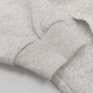 Sweat à capuche court en coton grande taille de haute qualité pour hommes, sweat à capuche surdimensionné gris vierge personnalisé unisexe - Product Image 4