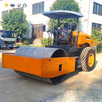 Compacteur de sol hydraulique à tambour unique de 6 tonnes certifié CE pour la construction de barrages et de terrassements