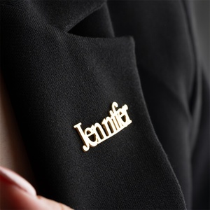 Cá Nhân Thép Không Gỉ Tên Trâm Ve Áo <span class=keywords><strong>Pin</strong></span> Tùy Chỉnh Thư <span class=keywords><strong>Pin</strong></span> Cho Phụ Nữ - Product Image 3