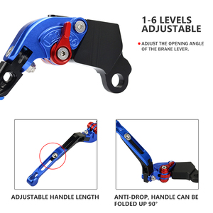 Leviers d'embrayage et de frein extensible et réglable pour Yamaha <span class=keywords><strong>MT</strong></span> <span class=keywords><strong>07</strong></span>, accessoires de moto MT07, FZ07 2014- <span class=keywords><strong>2021</strong></span> 2020 2019 2018 2017 - Product Image 4