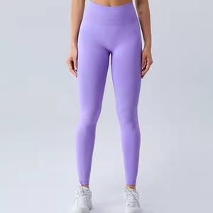 <span class=keywords><strong>Leggings</strong></span> de Cintura Alta con Efecto Push-Up y Espalda en V para Mujer, con Logotipo Personalizado, de Secado Rápido - Product Image 2