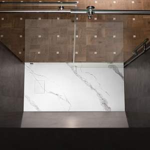 Base de <span class=keywords><strong>Ducha</strong></span> con Drenaje en el Extremo, Diseño Nuevo, con Colocación de Drenaje Reversible, Acceso para Sillas de Ruedas, Perfil Bajo, Blanco Carrara - Product Image 4