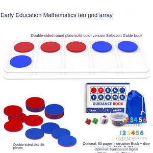 Material Didáctico <span class=keywords><strong>de</strong></span> Matemáticas para Niños, Tabla <span class=keywords><strong>de</strong></span> Diez Cuadrículas, Desarrollo del Sentido Numérico, Adición, Resta, Entrenamiento Lógico, Educación - Product Image 5