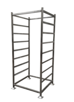 Chariot de boulangerie en acier inoxydable durable à 20 niveaux, taille personnalisée, SS304/SS316, sans revêtement, pour congélateur, cuisine, plateau de cuisson du pain