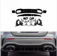 Diffuseur arrière de qualité supérieure A45 AMG avec embouts d'échappement pour Mercedes Benz Classe A W177 2019-2025 Sport