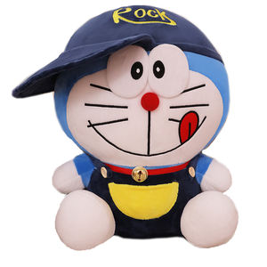 Boneka Kucing Gemuk Biru Lucu dengan Topi, Bantal Kucing Bulat Besar, Cocok untuk Anak Laki-laki dan Perempuan Sebagai Hadiah Festival - Product Image 5