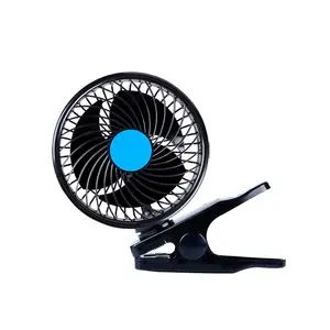 Kipas Mobil Portabel Berklip dengan Kebisingan Rendah, Dapat Disesuaikan, Otomatis <span class=keywords><strong>12V</strong></span>, Kipas Pendingin Udara Bergetar. - Product Image 1