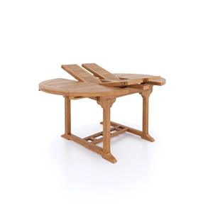 Muebles de Jardín, Juego de Comedor, Mesa de Madera de Teca, 6 Sillas Apilables - Doni - Product Image 3