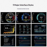 A600 Instrument OBD multifonction LCD AP-7, affichage tête haute, ordinateur de bord, vitesse, consommation de carburant, température de l'eau