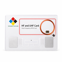 Carte RFID double fréquence 125KHz TK4100 et 13.56MHz FM08, carte intelligente hybride