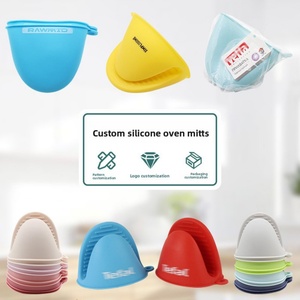 Gants en silicone personnalisés pour la cuisine, four, micro-ondes, isolation thermique, anti-brûlure, antidérapants, résistants aux hautes températures - Product Image 3