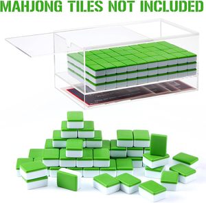 Caja de Mahjong de Acrílico Personalizada, Organizador de Almacenamiento Apilable Transparente con Tapa para Fichas de Juego, Organización del Hogar - Product Image 5