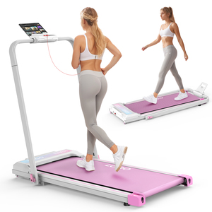 Economia de espaço Poderoso Motor <span class=keywords><strong>2</strong></span>.25hp Andando e Correndo <span class=keywords><strong>2</strong></span> em 1 Escritório Esteira Modos Duplos Dobrável Casa Trabalho Uso Esteira ROSA - Product Image 1