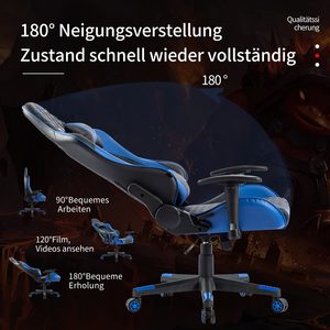 <span class=keywords><strong>Chaise</strong></span> de jeu ergonomique bleue avec logo brodé pour ordinateur, <span class=keywords><strong>chaise</strong></span> de bureau PC Gamer <span class=keywords><strong>pas</strong></span> chère - Product Image 2
