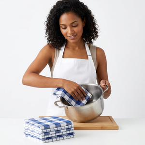 Paño de Cocina Ecológico y Anti-Grasa, Bordado, Eficiente para Limpiar Escamas de Pescado, Lavable, Aprobado por GOTS, para Cocina y Hogar - Product Image 1