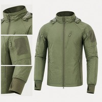 Veste tactique camouflage personnalisée pour homme, chasse en plein air, col montant, multi-poches, patch Velcro, logo OEM, vente en gros, usine