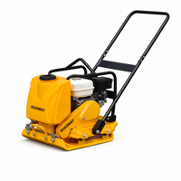 Compacteur de sol vibrant à plaque vibrante Honda GX160 5,5 CV, force d'excitation 18 kN, 100 Hz pour routes, jardins, tranchées et remblais